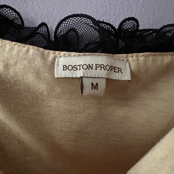 Boston Proper Black Tulle Top Size M - Picture 8 of 11